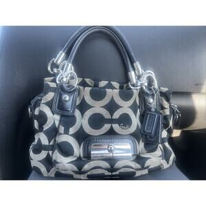 Coach Kristin Black Tan Leather Hobo Hand Shoulder Bag. Vintage. 14778 Y2K